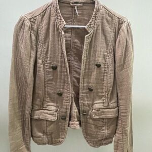 Free People Jagger Blazer Jacket Taupe Size Large